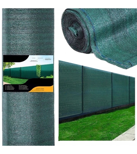 Plasa umbrire si intimitate pentru gard, 1.5m latime, 10m lungime, 185g densitate, verde