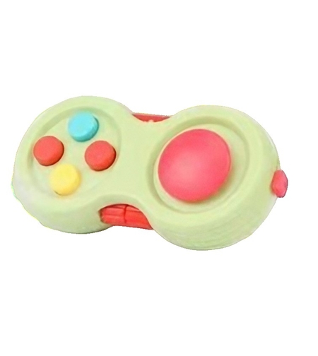 Jucarie Interactiva, Flippy, Model Fidget Pad, Antistres, +3 Ani, Functii Multiple, 5.5 x 3.5 x 11 cm, Verde