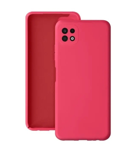 Husa protectie Vafy pentru Samsung A22 5G Liquid Silicone Roz Fuchsia/Roz