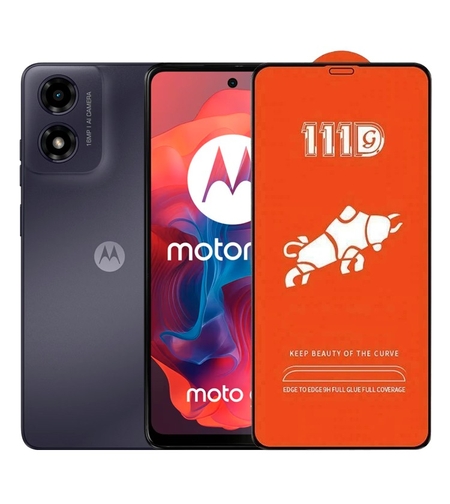 Folie Sticla Securizata pentru Motorola Moto G04, Vafy, Sticla de Protectie Compatibila cu Motorola Moto G04, Full Cover 111D, HD, Margini Negre, Transparenta