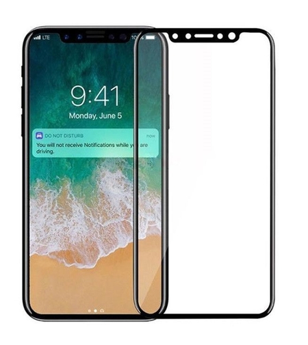 Folie Sticla Securizata Flippy pentru Apple iPhone X Full Face, 9H, Negru