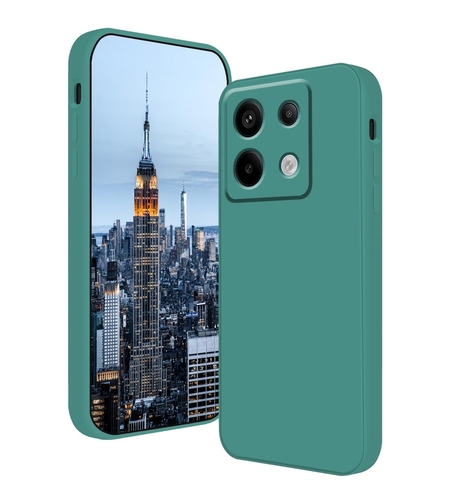 Husa de Protectie, Vafy, pentru Xiaomi Redmi Note 13 5G, Liquid Silicone, cu Microfibra pe Interior, Protectie Antisoc, Compatibil Incarcare Wireless, Verde