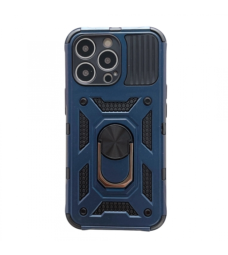 Husa de protectie Vafy compatibila cu Apple iPhone 13 Pro Max Defender Model 4 cu suport,Albastru
