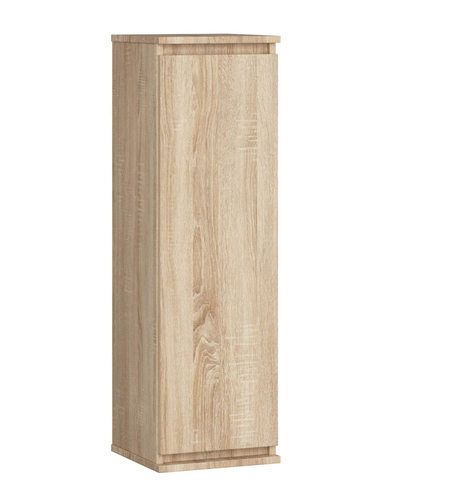 Dulap suspendat, cu usa si 3 rafturi interioare, PAL 16 mm, 30x30x99 cm, stejar sonoma