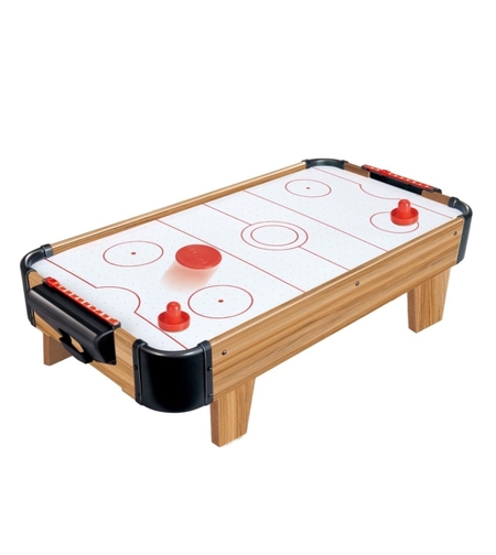 Masa Air Hockey Graffiti cu Picioare Scurte, Flippy, Lemn, 2 Pucuri, Tabela Scor, 2 Impingatoare, 76x38x21.5 cm, Maro