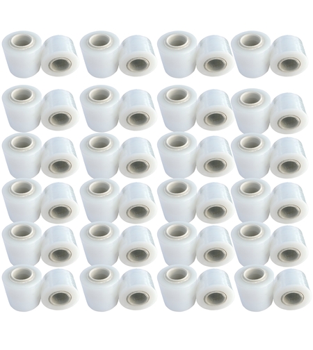 Set 48 Mini Role Folie Stretch Manual, 12.5 cm, 0.38 kg, pentru Ambalat si Impachetat, Transparent