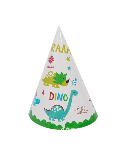Set 6 Coifuri, Flippy, Colectia Dino Park, 20 x 14 cm, din Carton, Multicolor