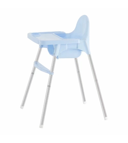 Scaun de masa telescopic pentru bebelusi si copii, Flippy, cu Suport picioare si Centura de siguranta, reglabil pe inaltime, Varsta 6-32 luni, Albastru
