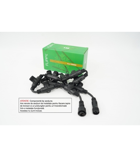 Tronson Vafy, 1 m IP65, Fir Negru