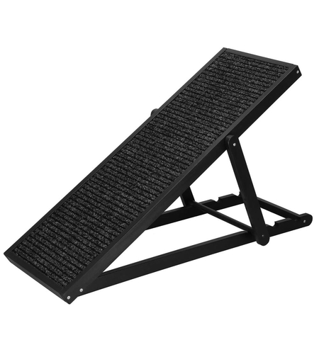 Rampa pentru caini si pisci cu 3 nivele de reglare 42-59cm, antiderapanta, lungime 103cm, negru