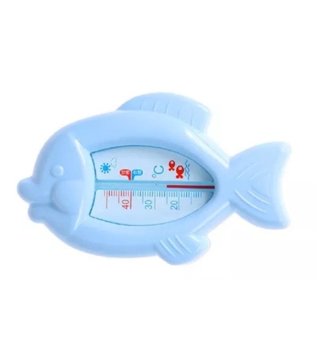 Termometru pentru Baie, Flippy, Plutitor, Rezistent la apa, Multifunctional, Model Peste, 15.5x9.5x2 cm, Albastru