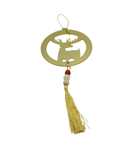 Ornament brad, Flippy, Ren, Auriu, Lucios, 8*25CM, Acril, Interior/ Exterior