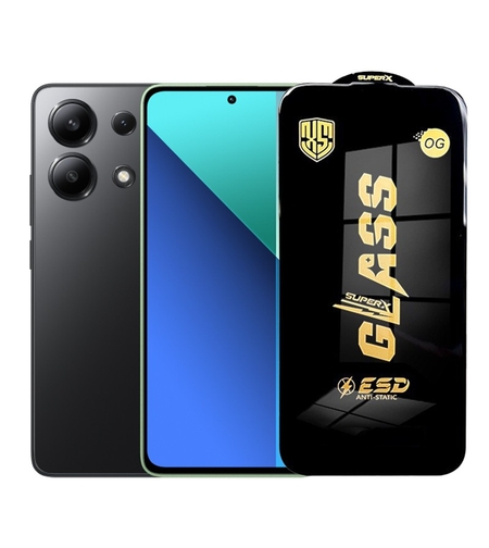 Folie de Protectie pentru Xiaomi Redmi 13, Vafy, Sticla Securizata ESD, Margini Negre, Rezistenta la Zgirieturi, Antistatica, 0.35 mm, Transparenta