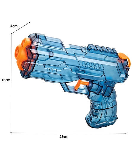 Pistol cu Apa, Flippy, Pistol cu Apa pentru Copii, Manual, din Plastic, 23 x 16 x 4 cm, rezervor 250 ml, Albastru