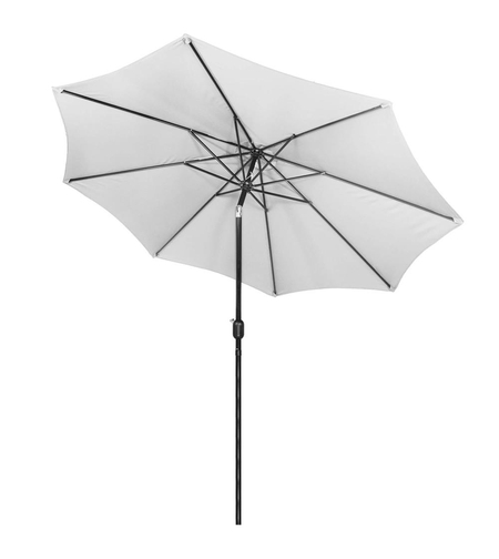 Umbrela terasa gradina, cu manivela si inclinare, diametru 300cm, Gri deschis
