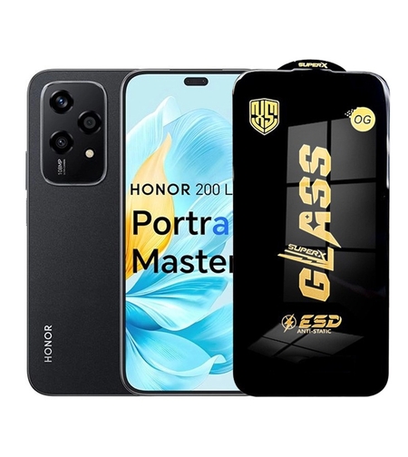 Folie de Protectie pentru Honor 200 Lite, Vafy, Sticla Securizata ESD, Margini Negre, Rezistenta la Zgirieturi, Antistatica, 0.35 mm, Transparenta