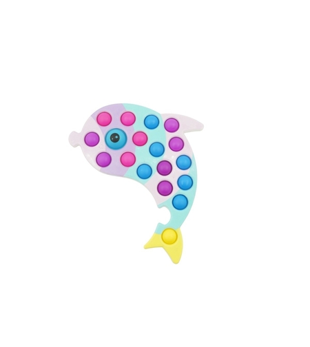 Jucarie senzoriala antistres, Simple Dimple, Delfin, Multicolor