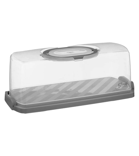 Cutie depozitare paine, 5Five, polipropilena, 36x13x16 cm, gri