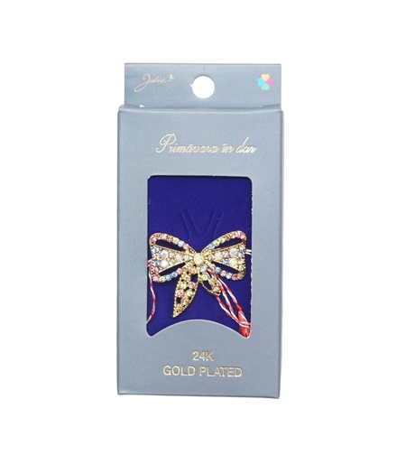 Martisor Brosa Placata cu Aur 24K, Jolie, Ambalaj Carton cu Design, Material Metal, Model Fundita, Dimensiune Brosa 2 - 3 cm, Multicolor
