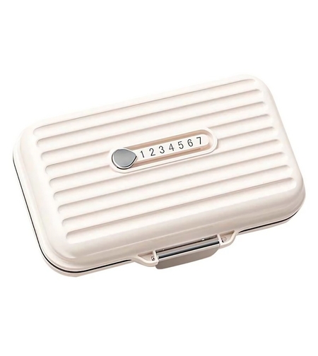 Cutie Medicamente, Flippy, Bej, 7 Compartimente, Portabila si Compacta, 11x7.2x3.5 cm, Ideala pentru Uzul Cotidian