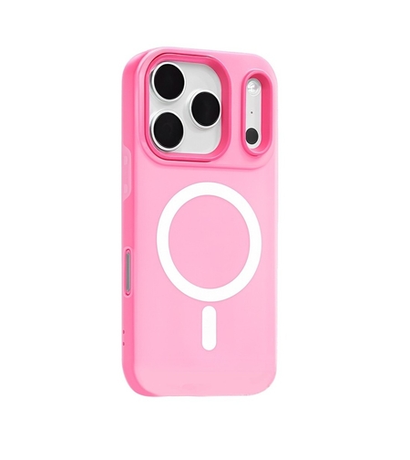 Husa Telefon Jelly Magnetic 2in1, Vafy, Compatibila cu Apple iPhone 17 Pro, din PC+TPU, Magsafe, Finisaj Mat, Roz