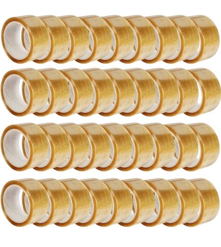 Set 36 Role Banda Adeziva Solventa, 48mmx60m, Ambalare, Sigilare, Rezistenta, Transparenta