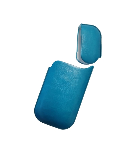 Husa Vafy pentru IQOS 2.4 Plus, Capac de Protectie, Anti Soc si Zgarieturi, din Piele Ecologica, 43 g, 12 x 6 x 2.5 cm, Turcoaz