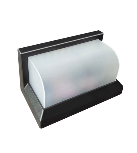 Aplica Solara De Exterior LED Flippy, 13.5 cm x 8 cm, 150 Lumeni 60 LED 18W, IP65, 3 trepte de lumina, Senzor de Lumina, FORMA ARC, Alb Rece