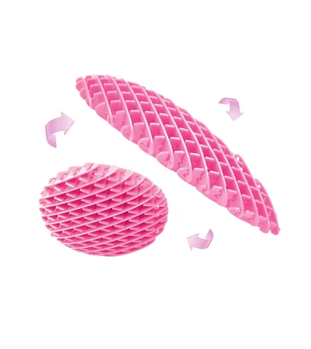 Jucarie Worm Fidget de Decompresie, Flippy, Anti Stres, Dimensiune Compacta 10 cm, Dimensiune Extinsa 24.5 cm, Roz