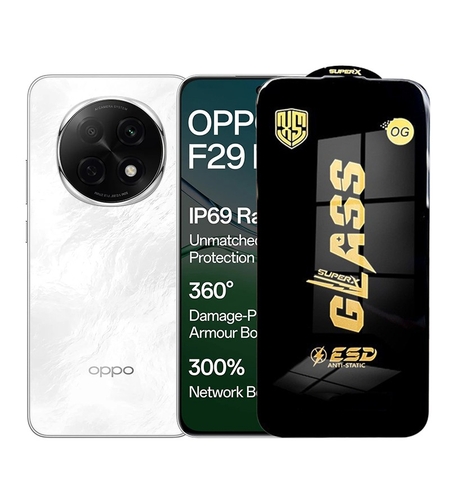 Folie de Protectie pentru Oppo F29, Vafy, Sticla Securizata ESD, Margini Negre, Rezistenta la Zgirieturi, Antistatica, 0.35 mm, Transparenta