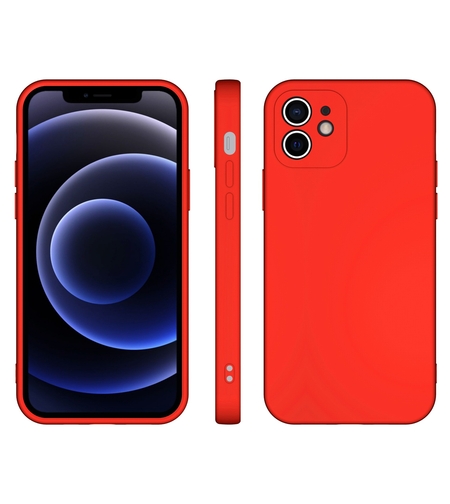 Husa pentru Samsung Galaxy A13 5G, Vafy, Liquid Silicone, cu Microfibra pe interior, Protectie Antisoc, Rosu