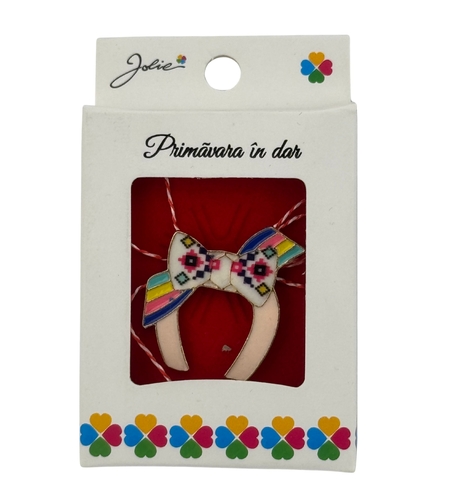 Martisor Brosa Mica in Cutie, Jolie, Dimensiune Brosa 2.5-3cm, Material Metal, Model Potcoava cu Funda
