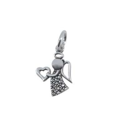 Pandantiv, Jolie Silver, Argint 925, Model Inger cu Inima, 1 g, 20x12 mm
