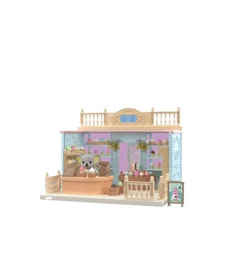 Set Casa de papusi, magazin de inghetata, cu mobilier si figurine, Flippy