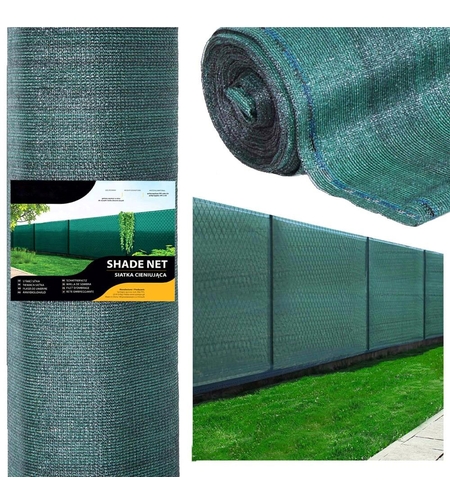 Plasa umbrire si intimitate pentru gard, 1.5m latime, 10m lungime, 65g densitate, verde