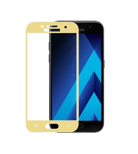 Folie Sticla Securizata, Flippy, compatibila cu Samsung Galaxy A7 2017 5D, Auriu
