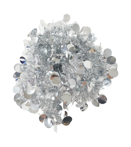 Beteala Craciun, Flippy, argintiu, marimea: 2 m x 11 cm material:folie PVC, interior/exterior