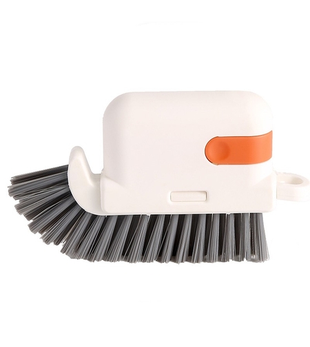 Perie Multifunctionala 3 in 1 de Curatare, Flippy, pentru Bucatarie, Vesela, Geamuri, Cap Detasabil, 9x15x2.5 cm, Portocaliu