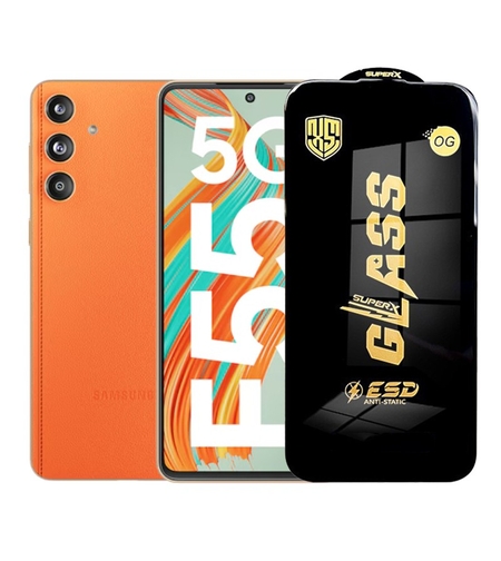 Folie de Protectie pentru Samsung Galaxy F55, Vafy, Sticla Securizata ESD, Margini Negre, Rezistenta la Zgirieturi, Antistatica, 0.35 mm, Transparenta