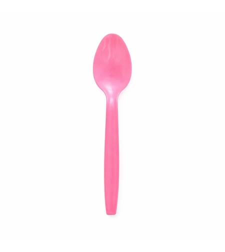Set Linguri de Unica Folosinta, Flippy, 10 Bucati, Plastic Rezistent, 15 x 3.3 cm, Roz