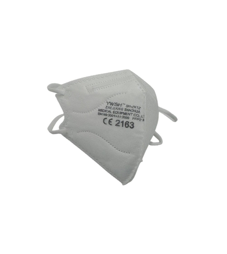 Set 20 bucati Masca de protectie faciala pentru copii, Flippy®️, de unica folosinta, FFP2 CE 2163, 5 straturi, nesterila, ambalaj individual, Copii, Alb