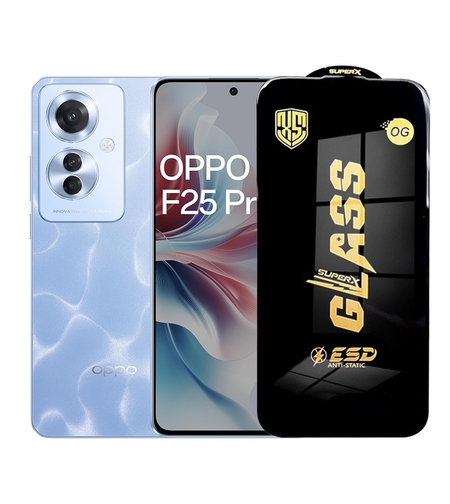 Folie de Protectie pentru Oppo F25 Pro, Vafy, Sticla Securizata ESD, Margini Negre, Rezistenta la Zgirieturi, Antistatica, 0.35 mm, Transparenta