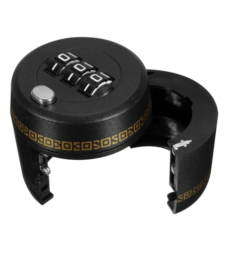 Lacat de Blocare pentru Sticle, Flippy, Lacat pentru Sticle cu Bauturi, din Plastic PP durabil, Cu Parola din 3 Cifre, 40 x 42 x 45 mm, Negru