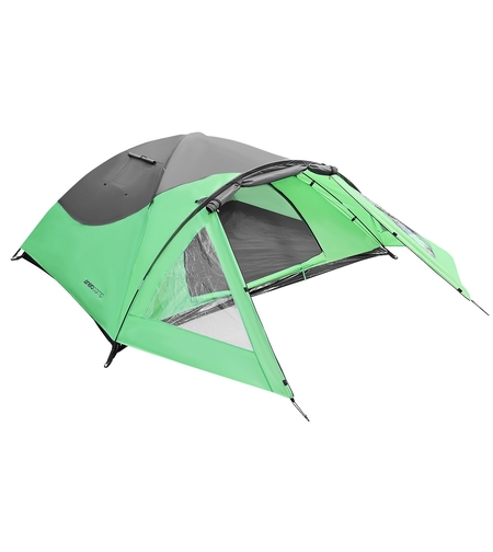 Cort camping 4 persoane cu antreu, protectie UV, impermeabil 3000 mm, 330x250x105 cm, gri