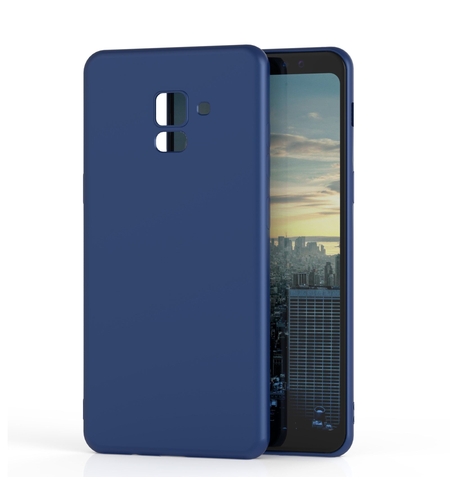 Husa Samsung Galaxy A8 2018 Luxury Case Albastru