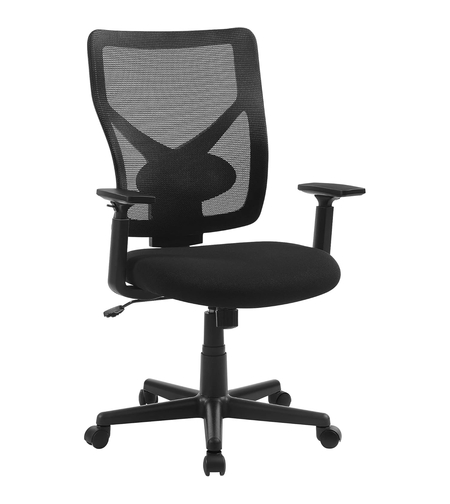 SONGMICS Scaun de birou ergonomic mesh, reglabil complet, brate si suport lombar ajustabile, 68x67x113 cm, negru