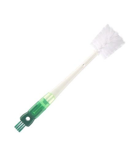 Perie 5 in 1 de Curatat Pahare, Cani, Sticle, Flippy, cu Maner Lung, Accesorii pentru Spalarea Paielor si Capacelor, Usor de Agatat, 36x7x7cm, Verde-Alb