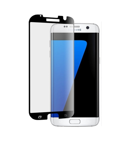 Folie Sticla Securizata Curbata Flippy pentru Samsung S7 Edge, 9H, lipici margine, contur negru