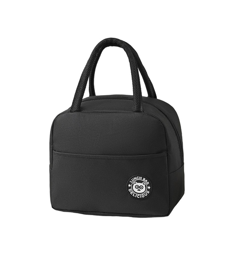 Geanta Termica pentru Pranz, Flippy, Multifunctionala, Compartimentata, Impermeabila, cu Manere, Buzunar Exterior, 22x14x19 cm, Negru