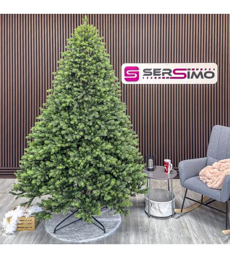 Brad artificial Sersimo, Hollandia, verde cu varfuri verzi, integral 3D, 230 cm